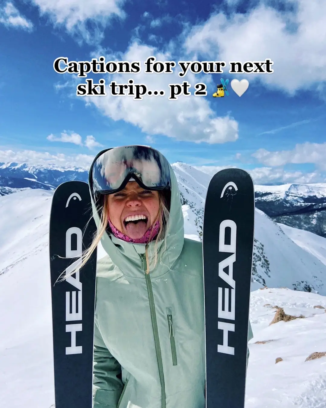 save this for your next ski trip! #skiing #snowboarding #mountainlife #instacaptions #captionideas #skitrip #skitrip #springbreak 
