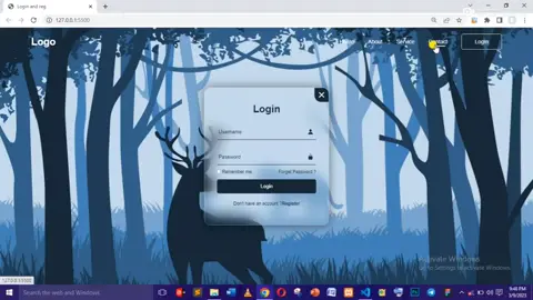 So this is what i was working on. It's an animating login and register page that uses JavaScript to close the page when click on the exit button (X) and when click on the login button, it opens. You can swap each page by clicking on the login page that's down below. Video soon. #fyp #frontend #frontenddeveloper #viral #videoviral 