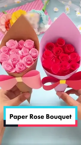 Roll paper roses Simple and beautiful roll paper rose bouquet, 38 Make a bouquet on Goddess' Day Give it to mom #origamipaper #origamieasy #origamirose #paperrose #rosepaperflower #paperroses #paperflower #paperflowertutorials #paperfolding 