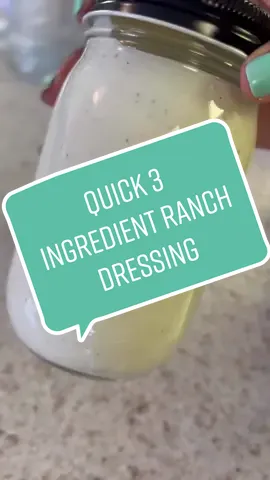 Quick 3 ingredient Ranch Dressing 1 cup Buttermilk + 1 cup Mayo + Restaurant Style Dressing Packet #ranchdressing #hiddenvalleyranch 