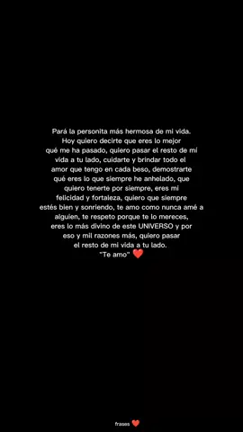 #amor #frases #textos #textosdeamor #frasesdeamor #escritos #teamo #novios #parejas #esposos #paramiprincesa #paraminovia #escritosdeamor #fyp #foryou #foryoupage #xyzbca #fypage #viral #parati #amor❤️ 