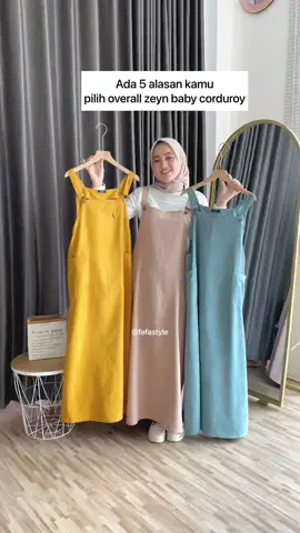 Zeyn overall warna baruu🥰🎊 #overall#zeyn#overallbabycorduroy #fefa#fefastyle#fefahijab#overalldress#overallrok 