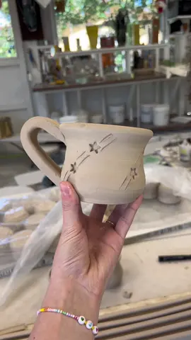 the end product >> 🥰🌟 #beforeandafter #ceramics #artstudio #handmade #potterytok #sacramentoartist #clayart #porcelain 