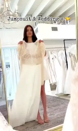 Jumpsuit for your wedding? Why not?! Jumpsuit from @evalendel  #atozeventsplanners #weddingplanner #eventplanner #miamieventplanner #bridetobe #weddingdressshopping #weddingdressinspo #weddingjumpsuit #fyp 