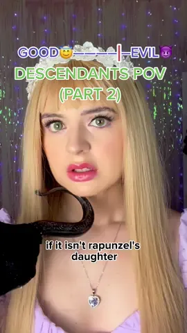 A scale appears above your head, which shows whether you’re going to become good or evil (PART 2) #disney #rapunzel #goodvsevil #captainhook #acting  #enimiestoloverstrope #cute #fyp  