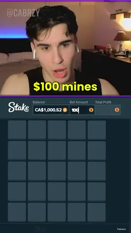 $100 MINES 😭😭 #cabrzy #cabrzyclips #twitch #twitchclips #slots #fyp 