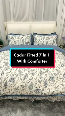 Cadar Fitted Queen / King 7 In 1 Set With Comforter#cadar#cadarcantik#cadarmurah#tiktokmademebuyit#fypシ#fyp#fypシ゚viral 