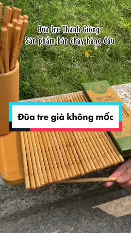 Đũa tr tự nhiên - an toàn - không ẩm mốc, không cong vênh. #nhabep #dua #duatre #duathanhgiong 