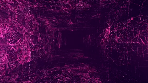 • Mixkit Abstract | Realidade Virtual | Túnel Escuro | 4K