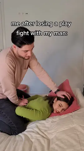 Every time again 🤣#Relationship #relatable #wrestling #dominant #girlfriend #boyfriend #bigtalk #cuddling #fighting #boxing #coupleproblems #relationshiphumor #relationshipproblems #wife #playfight 