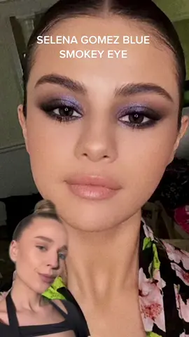 @Selena Gomez blue smokey eyes💙 should I share products&brushes I used to recreate this look in comments? #makeup #eyemakeup #selenagomez 
