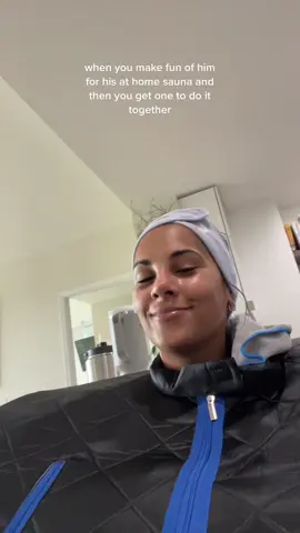 when you make fun of him for his at home sauna and then you get one to do it together #fyp #sauna #latinaygringo 