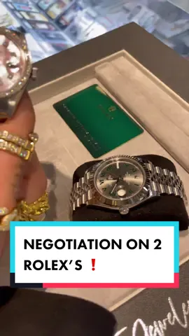 West coast came to the east coast for a deal on 2 Rolex’s ! I was about to say deal on his offer but I heard you guys through the camera for a lil extra $$$ 🤝 #mosesthejeweler #fyp #nyc #imfeelingspicy #rolex 
