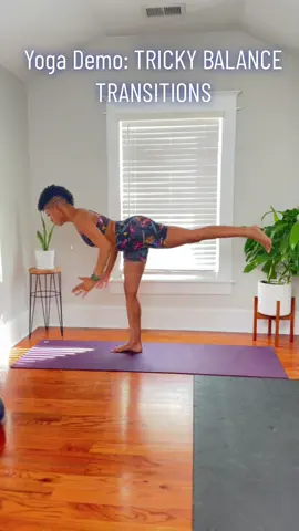 ✨YOGA DEMO: TRICKY BALANCE TRANSITIONS✨ #yoga #yogagirl #yogaflow #yogi #blackyogi #blackgirlsdoyoga #Fitness #mindfulness #meditation #yogalife #yogapractice #yogapose #warrior3 #balance #balancechallenge 