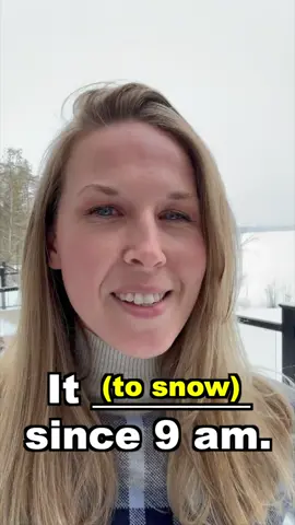 ❄️ It _________ since 9 am! (English Grammar TEST) #englishteacher #learnenglish #learnenglishdaily
