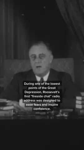 On March 12, 1933, a little over a week following his inauguration, President Franklin D. Roosevelt broadcast his first “fireside chat” to the nation. #History #FDR 
