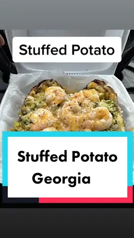 STUFFED‼️Baked Potato‼️..  #ncfoodie #travelfoodie #mukbang #tastetest #foodreview #foocritic #stuffedpotato #ga #atleats #atl #georgia #atlantafood #riverdalega #foodporn #foodlovers #potatoes