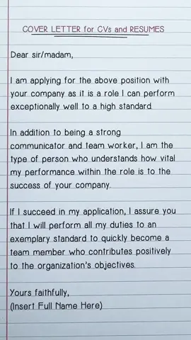 COVER LETTER FOR CVs AND RESUMES! #coverletter #interviewskills #jobtips #careervidz #richardmcmunn #application 