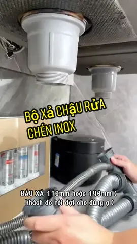 Bộ xả chậu rửa chén đôi Inox 304 110/140mm #trending #xuhuong #xuhuongtiktok #hangnoidiatrung #thietbigiadung #Learontiktok 