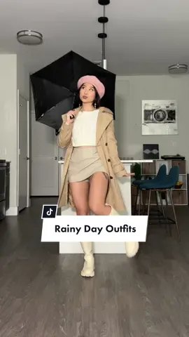 I kind of like rainy days - hbu? 🌧️ lmk which fit was your fav ☔️ OUTFITS ON MY LTK ‼️ #fashiontok #styletok #outfitinspo #rainydayoutfit #transitionidea #umbrellatransition 