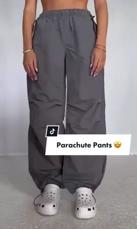 NEW PARACHUTE PANTS 🤩 Honestly the perfect fit and the perfect colours 🛍️ Grab before they’re gone!! ‘Nylon Parachute Pant’ #parachutepants #cargopants #cargos #casualpants #pants #affordablefashion #trendyfashion #fashiontiktok 