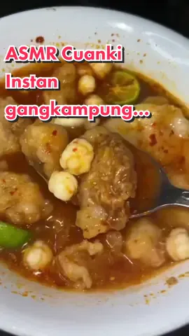 ASMR masak cuanki instan #cuanki #cuankiinstangangkampung #jajanditiktok 
