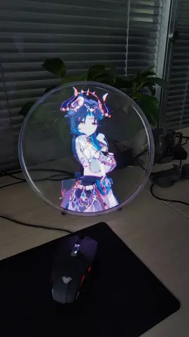 Small size 3d led hologram fan for desk use #3dledfan #3dhologram #3dhologramfan #3dholographicfan #holographicfan #fyp #foryou #led #display