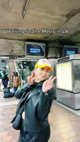 Waiting for the metro in LA be like. #fyp #viral #losangeles 