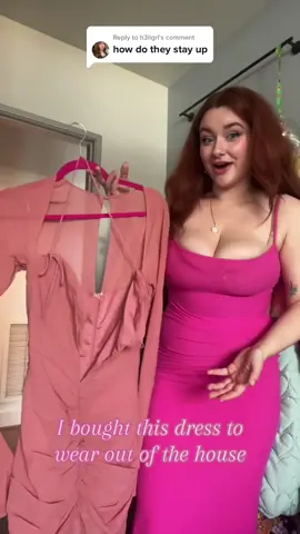 Replying to @h3llgrl the day i filmed with this dress on i resewed the buttons on 3 times 🙃 #houseofcb #houseofcbdress #fashion #tightdresses #bustyprobs 