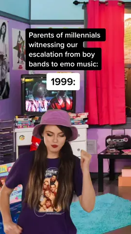 It was probably a trip for our parents to watch some of us escalate from bopping around to Backstreet Boys, to blasting emo/screamo music at max volume throughout the house! 😂 I remember the years when my Christmas lists were exclusively things from Hot Topic. My mom was so confused by that store! 😂😂 Songs in the video: “Everybody” by the Backstreet Boys, and “Ohio is for Lovers” by Hawthorne Heights #nostalgia #90s #early2000s #emo #fyp 