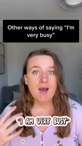 Advanced expressions to avoid repeating ‘I’m very busy at the moment’! #advancedenglish #vocabulary #english #ingles #learnenglish 