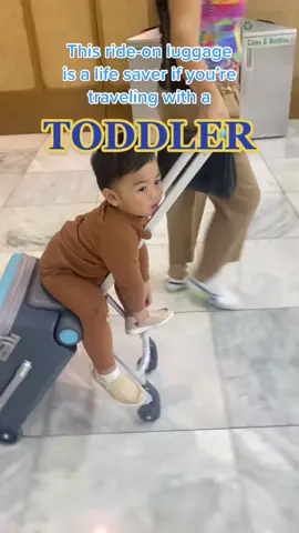 Definitely a must-have for moms who are traveling with their toddlers! It was Jax’s first flight and we wouldn’t have survived it  without this luggage and snacks, and more snacks! 😅😂 #fyp #toddlermoms 