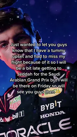 Poor Max will miss media day in Jeddah because he’s got the squits 😭 #F1 #Formula1 #MaxVerstappen 