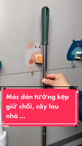 Móc dán tường kẹp giữ chổi, cây lau nhà ... #mocdantuong #mockepchoi #mocdantuongkepcaylaunha 
