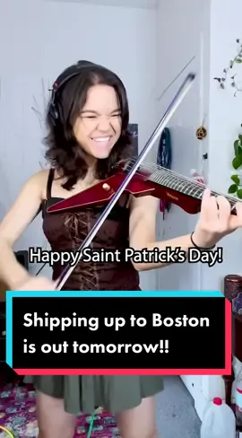 Shipping Up to Boston is out TONIGHT at midnight! Who’s excited for our double music video premiere!! #shippinguptoboston #saintpatricksday #saintpaddysday #dropkickmurphys #electricviolin #happystpatricksday #stpatricksday #stpaddysday 