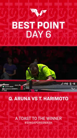 D6_WTTSS_BestQuadri Aruna and Tomokazu Harimoto go all out in the best point of #SingaporeSmash Day 6, presented by Shuijingfang! 💥 Point_Quadri_ARUNA_Tomokazu_HARIMOTO_ENG_9x16