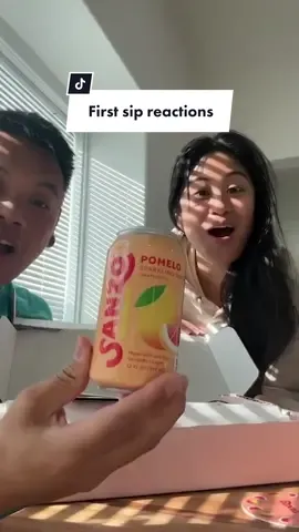 The reviews are in, our new Pomelo flavor is a hit! 👌 🧡  Try it for yourself at your local Whole Foods and let us know how you like it. #pomelosparklingwater #drinksanzo #firstsipreactions #blindtastetest #tastetest #drinkreviews #pomelo #grapefruit 