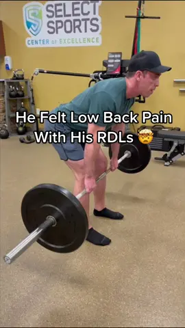 Low back pain when doing RDLs? Try this. #backpain #backpainrelief #RDL #workout #Fitness #fitnesstips #SeeHerGreatness 