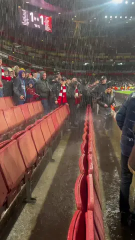 My beloved “state of the art” Emirates Stadium last night 🫠☔️ #fyp #foryou #arsenal #uel 