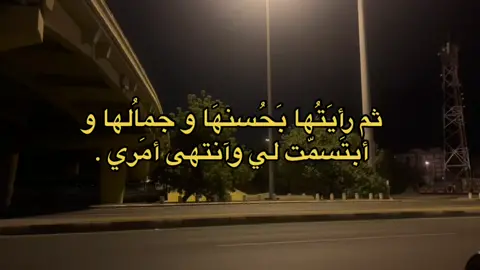 ثم رأيَتُها بَحُسنهَا و جماُلها و أبتَسمّت لي وآنتهى أمَري . #fyp #ليل 