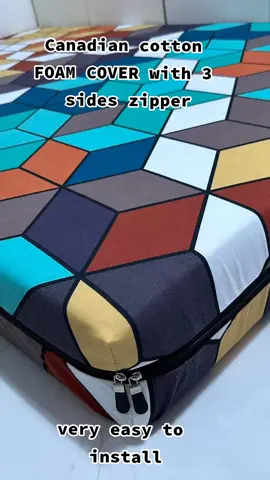 Foam cover with 3 sides Zipper kaya madali lang isuot. Merong printed designs meron din plain. click mo lang yellow basket para makapili. #foamcover #foamcoverwithzipper #foamcovercanadiancotton #rdbeddings #rdbeddingsph 