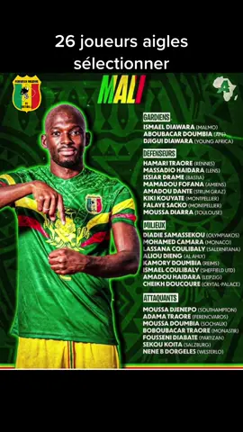 Voici la liste des 26 joueurs sélectionnés par Éric chelle 🇲🇱💪🦅#bamakomali🇲🇱 #lésaigles🇲🇱 #fifa #Victorpourlesaigles @Dorgeles Nene @SAL223 @T