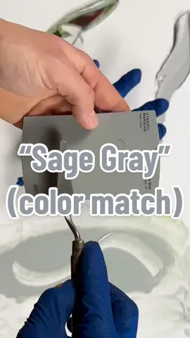 “Sage Gray” (color match) #fritzdoesart #sage #gray #grey #50shadesofgrey #oddlysatisfying #fy #colormatch 