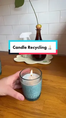 Who knew recycling ur old candles was this easy #DIY #candlemaking #sustainableliving 
