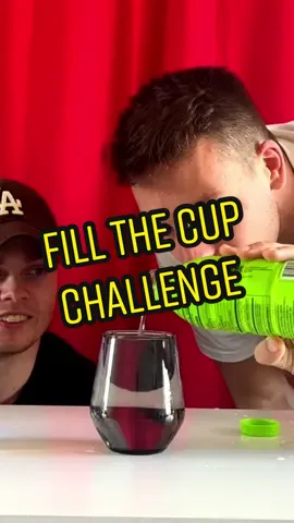 Who can fill the cup up the most? 😂🤣 #challenge #funny #trending #fillthecup #fyp 