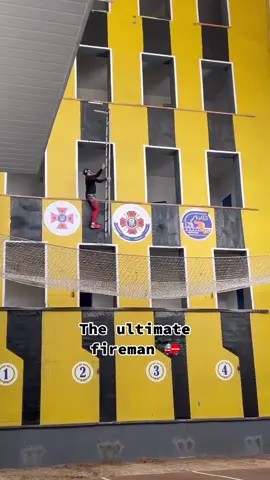 These firemen training drills are insane 🤯 (team_odessa/IG) #firemen #firementraining #ladderdrill 