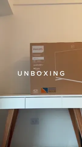 Unboxing Phillips AndroidTV 43” 😍 #unboxing #asmr #asmrvideos #asmrsounds #phillips #tv #new 