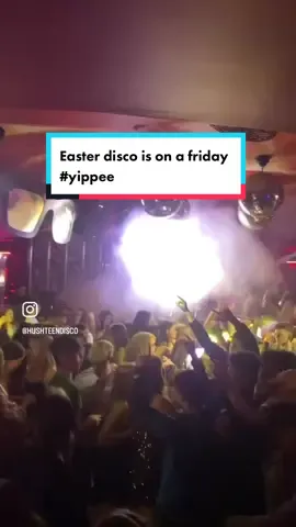 Easter Hush is on 31st March, our first Friday disco in a while🤩🤩 pssst Tickets still available, get your gang together for an unreal night to kickstart the Easter hols 🙌🏼🙌🏼🙌🏼🙌🏼🙌🏼 #hushteen #number1teenevent #teenevents #disco #easterparty