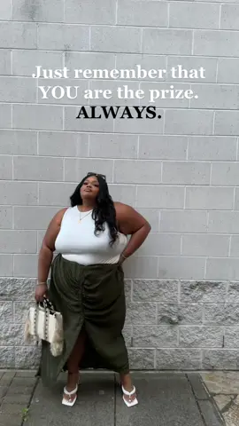 Even on your lowest days, remember that YOU are the prize. Always.  #advice #motivation #selflove #theprize #loriharvey #fyp #plussize 