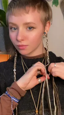 Decorate my plaits with me #hippietiktok #hippieaesthetic #mulletgirl #uniquehair 